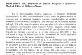 Hoffmann en España, recepción e influencias