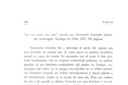 La luz viene del mar".