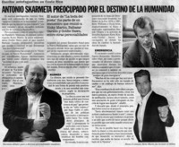 Antonio Skármeta preocupado por el destino de la humanidad.