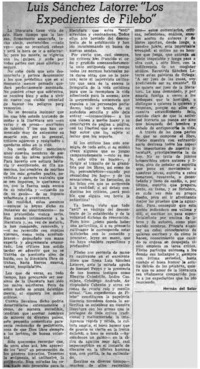 Luis Sánchez Latorre, "Los expedientes de Filebo"