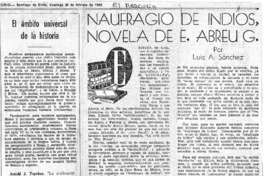 Naufragios de indios, novela de E. Abreu G.