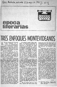 Tres enfoques montevideanos