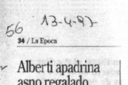 Alberti apadrina asno regalado a Fidel.