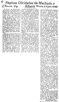 Páginas olvidadas de Machado y Alberti