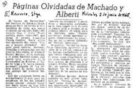Páginas olvidadas de Machado y Alberti