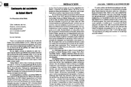 Centenario del nacimiento de Rafael Alberti