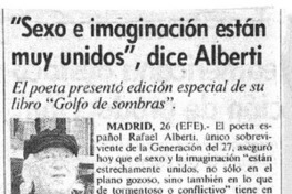 Sexo e imaginación están muy unidos", dice Alberti.