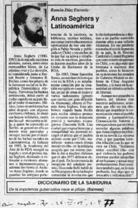 Anna Seghers y latinoamérica