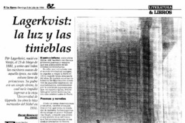 Lagerkvist, la luz y las tinieblas