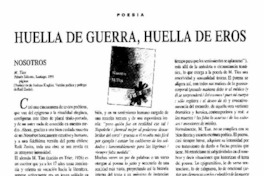 Huella de guerra, huella de eros