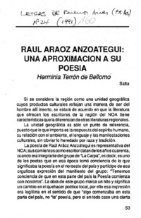 Raúl Araoz Anzoategui: una aproximación a su poesía