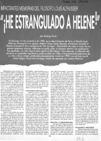 He estrangulado a Helene!"