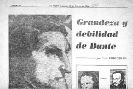 Grandeza y debilidad de Dante