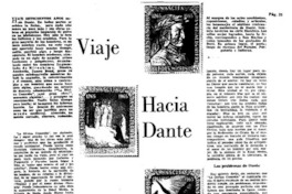 Viaje hacia Dante.