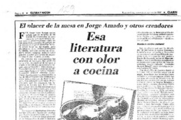 Esa literatura con olor a cocina