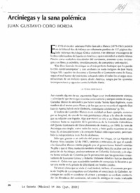 Arciniegas y la sana polémica