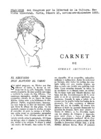 Carnet de Germán Arciniegas