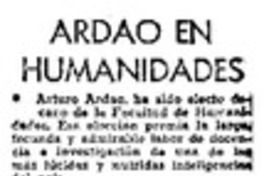Ardao en humanidades.