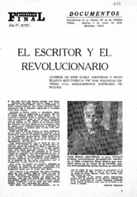 El escritor y el revolucionario