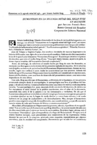 Humanismo en la segunda mitad del siglo XVIII en Ecuador