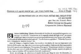 Humanismo en la segunda mitad del siglo XVIII en Ecuador