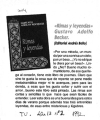 Rimas y leyendas".