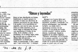 Rimas y leyendas"