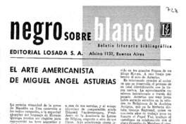 El arte americanista de Miguel Angel Asturias