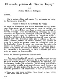 El mundo poético de "Warma Kuyay"