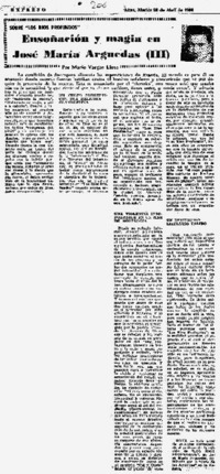 Ensoñación y magia en José María Arguedas (III)