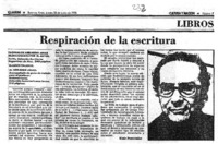Respiraicón de la escritura
