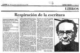 Respiraicón de la escritura