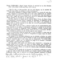 Miguel Angel Asturias, lo ancestral en su obra literaria