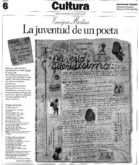 La juventud de un poeta.