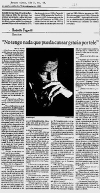 No tengo nada que pueda causar gracia por tele".