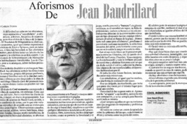 Aforismos de Jean Baudrillard