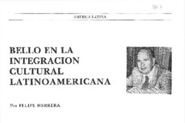 Bello en la integración cultural latinoamericana