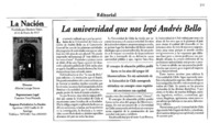 La universidad que nos legó Andrés Bello.