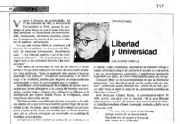 Libertad y universidad