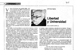 Libertad y universidad