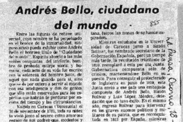 Andrés Bello, ciudadano del mundo