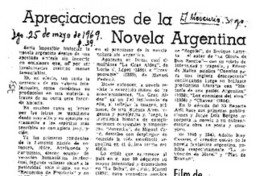 Apariciones de la novela argentina.