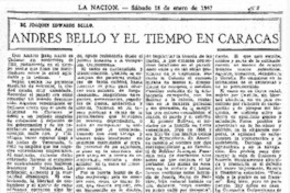 Andrés Bello y el tiempo en Caracas