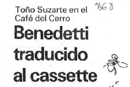 Benedetti traducido al cassette.