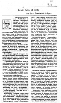 Andrés Bello, el poeta