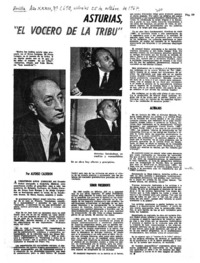 Asturias, "el vocero de la tribu"