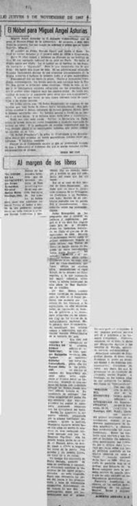 El Nobel para Miguel Angel Asturias