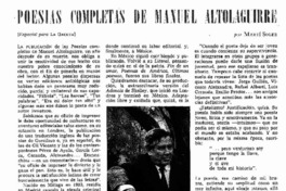 Poesías completas de Manuel Altolaguirre