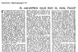 El ministro que dió el mal paso.