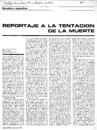 Reportaje a la tenatción de la muerte